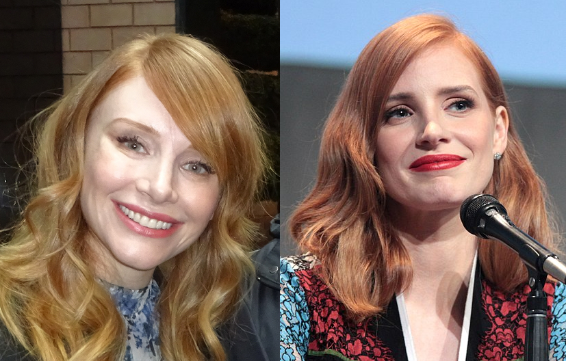 Bryce Dallas Howard (CREDIT Greg2600)  and Jessica Chastain (CREDIT:Gage Skidmore)