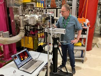 Photographer Chrales Brooks inside the main ring area 