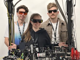 TMOS researchers in lab