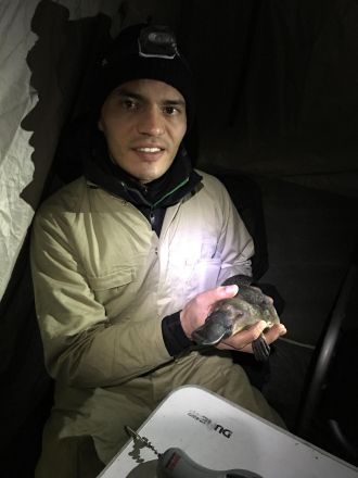 Luis Mijangos with a platypus