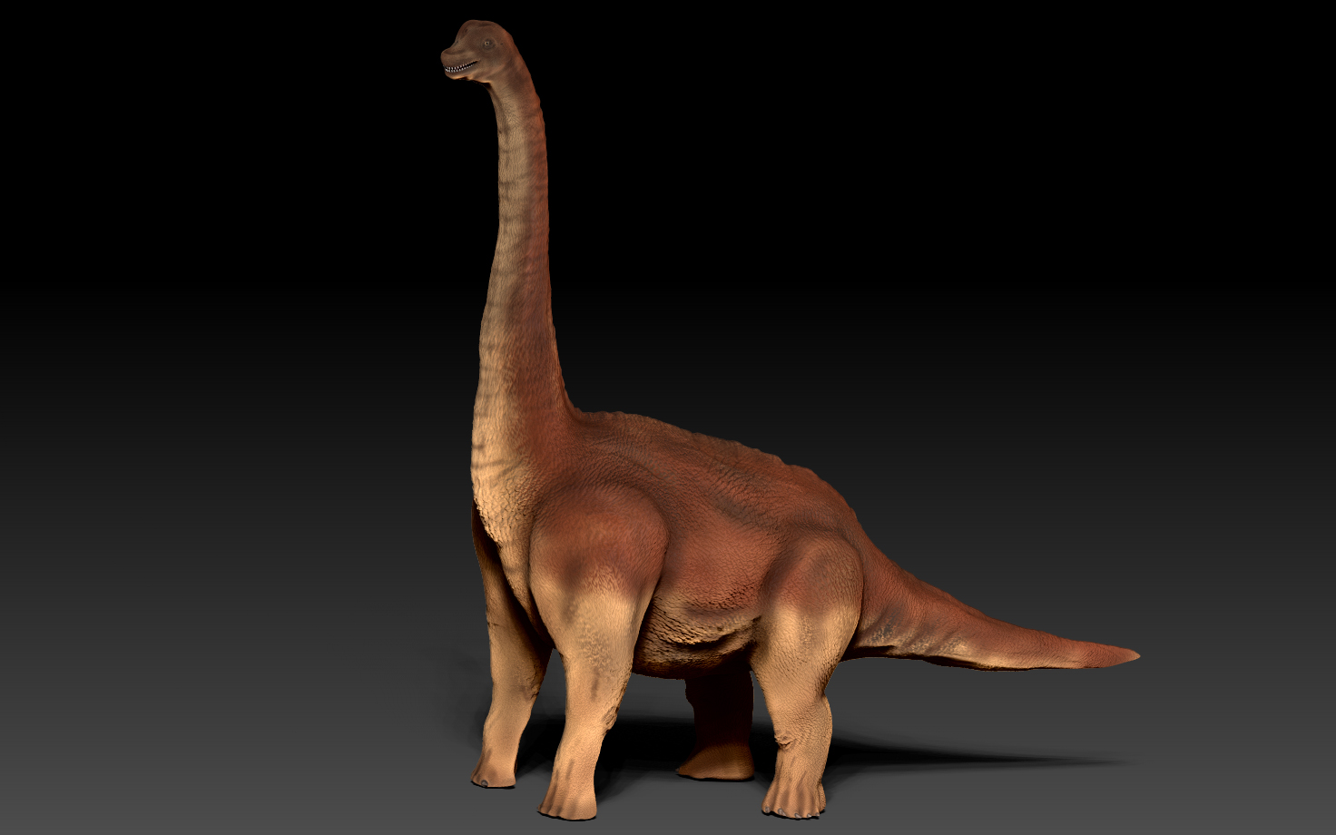 3D paleoreconstruction of a sauropod dinosaur (Credit: Dr. Andréas Jannel)