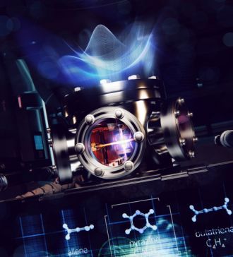 Artist's impression of the trapped-ion quantum computer