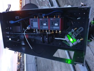Self-guiding optical terminal close up