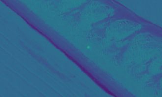 Satellite view of beach plastic