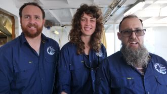 Jacquomo Monk, Ashlee Bastiaansen and Justin Hulls of IMAS.