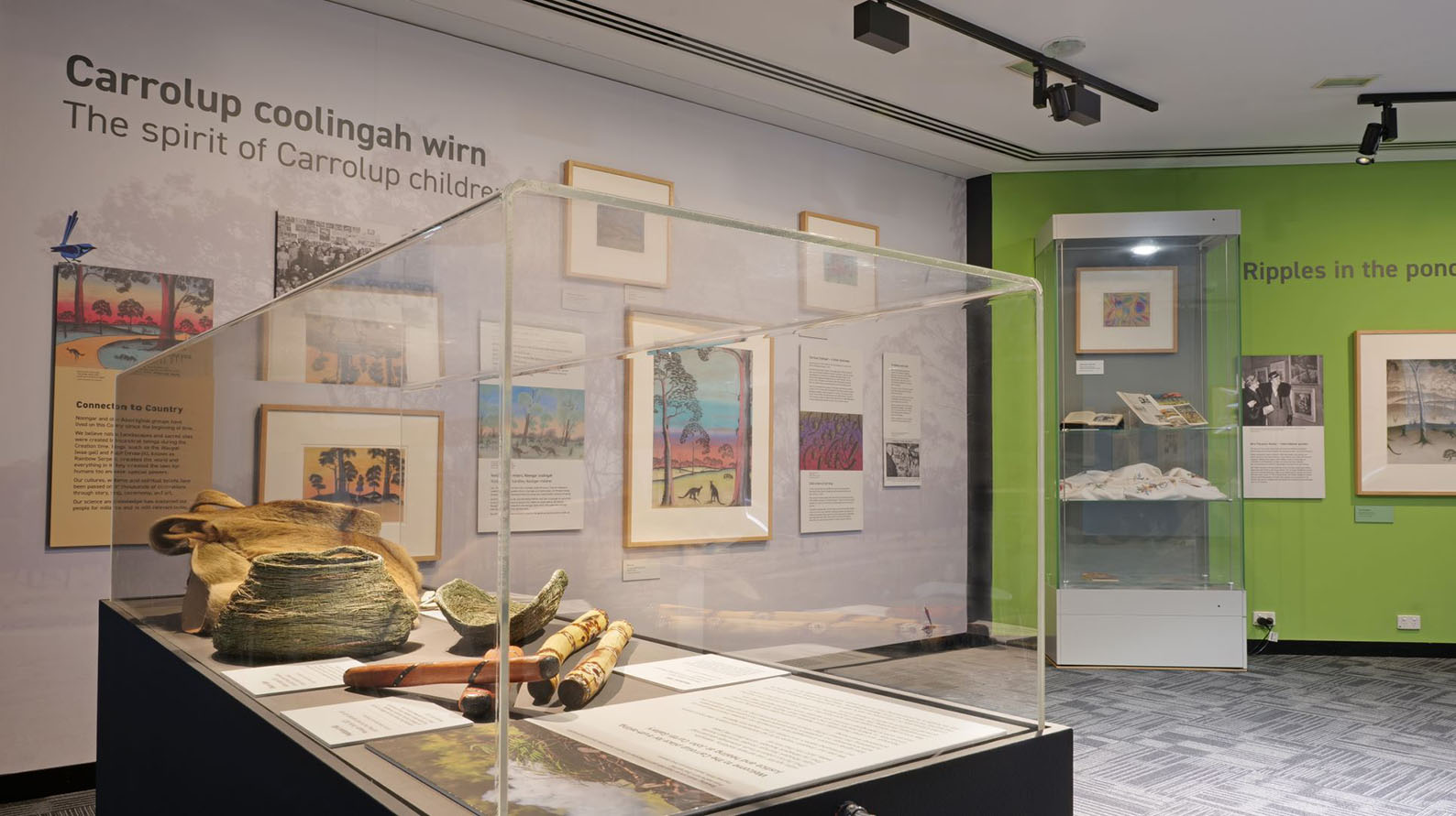The Perth exhibition of Carrolup Coolingah Wirn at the John Curtin Gallery. Photo credit: Sue-Lyn Moyle.