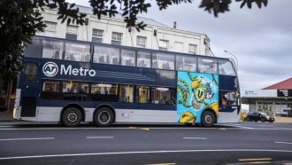 Advertising on Auckland bus