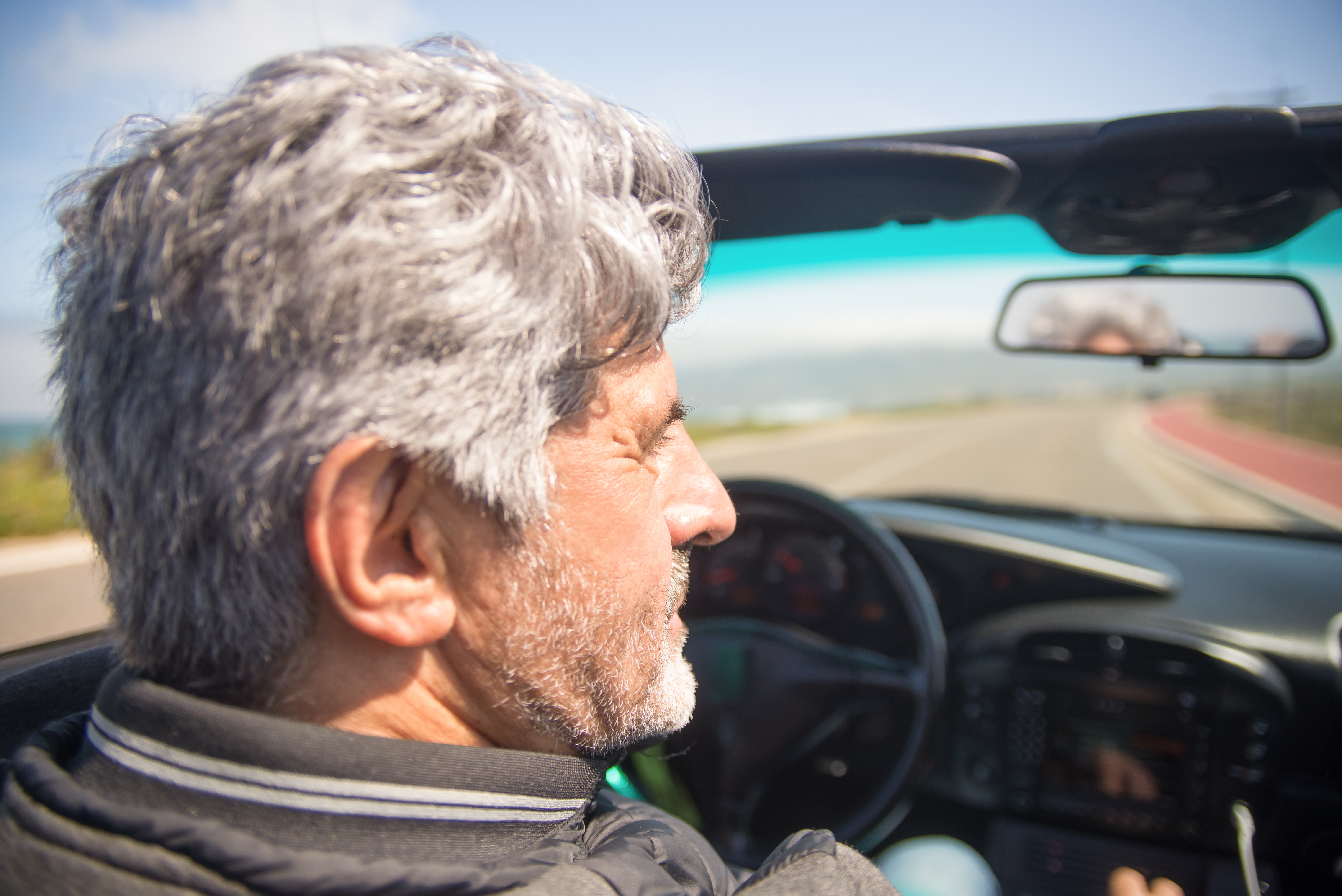 CC-0. Credit: Kampus Production on Pexels. https://www.pexels.com/photo/an-elderly-man-riding-a-cabriolet-8631626/