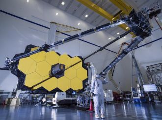 The JWST in the lab.