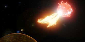 Artist's impression of Proxima Centauri stellar flare