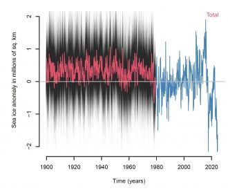 Total Antarctic sea ice reconstruction for 20th century