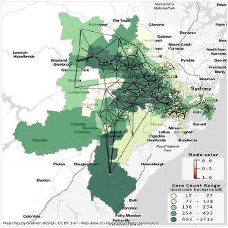 Road networks influenced COVID spread by suburb