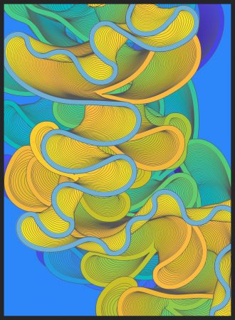 A numerical simulation of 10,000 years of river migration