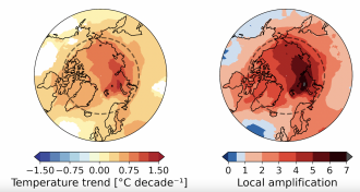Annual mean temperature trends