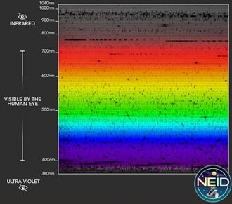 An image of NEID’s spectroscopic observations of the Sun.