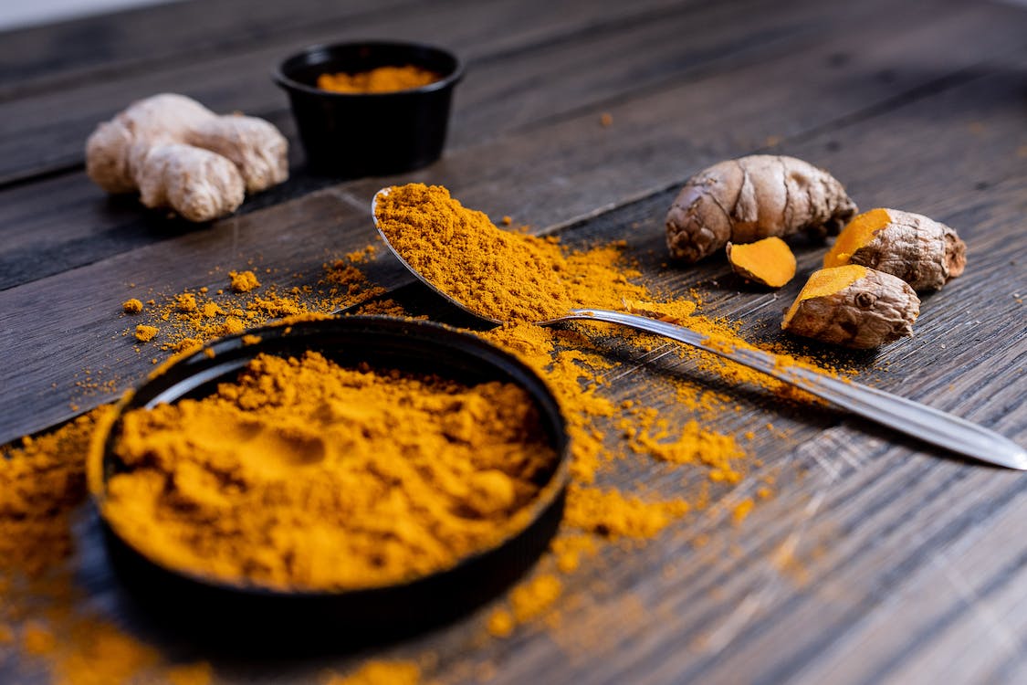 CC-0. Credit: Karl Solano at https://www.pexels.com/photo/close-up-shot-of-turmeric-powder-6220708/