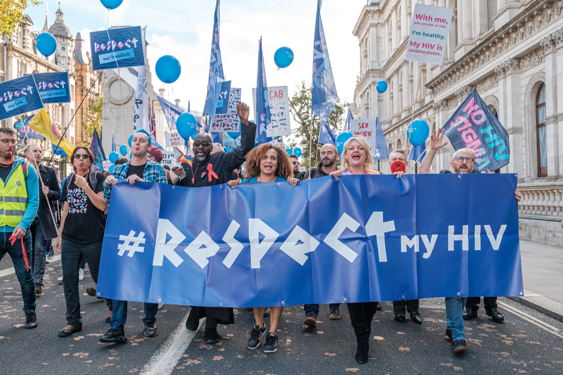 Respect my HIV Protest in London. Photo by Ehimetalor Akhere Unuabona