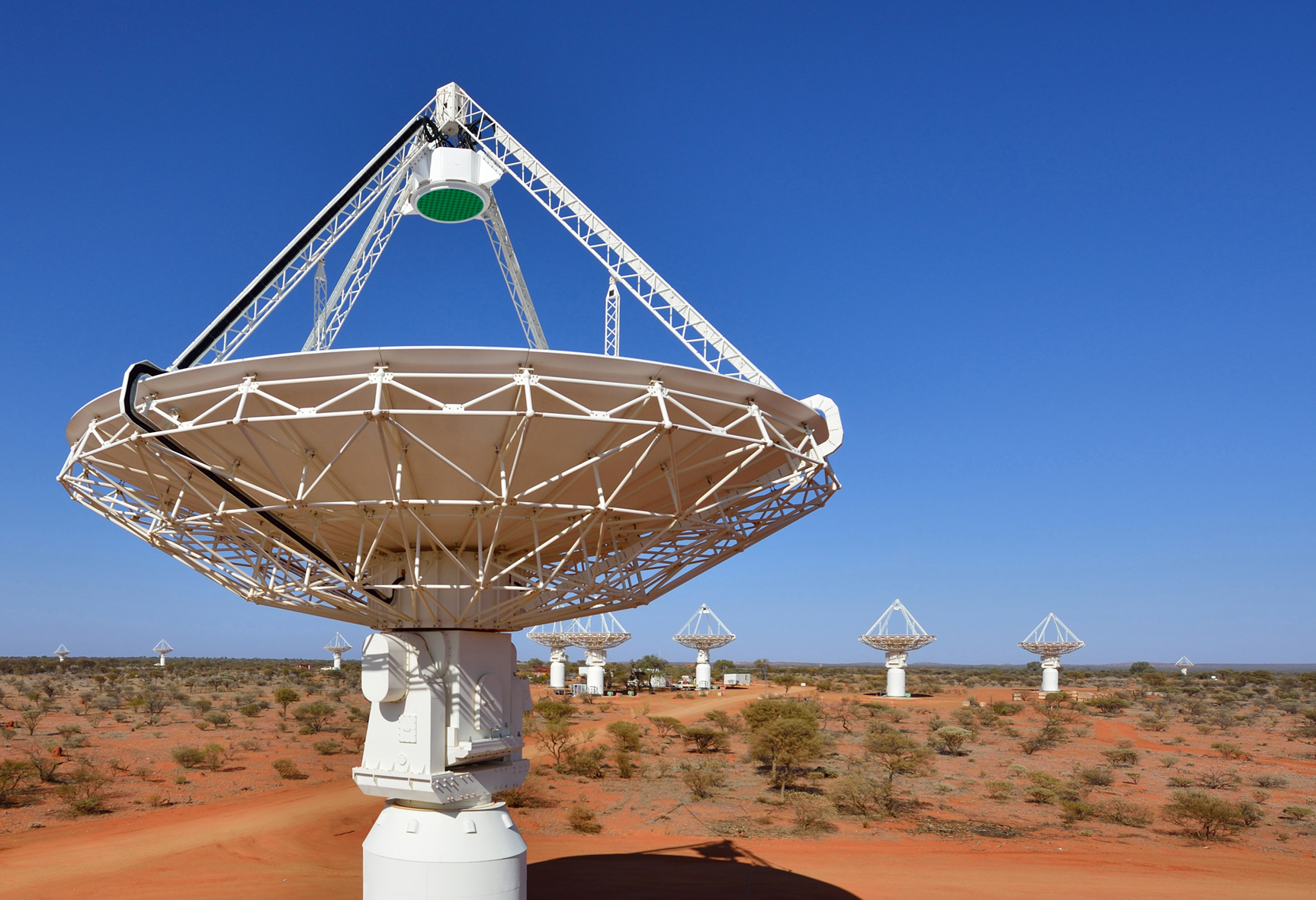CSIRO's ASKAP telescope at the Murchison Radio-astronomy Observatory in Western Australia. Credit: CSIRO, CC BY 3.0 <https://creativecommons.org/licenses/by/3.0>, via Wikimedia Commons