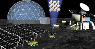 Simulation of solar cell fabrication on the Moon