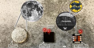 Moon regolith simulant, moonglass, and moon solar cells
