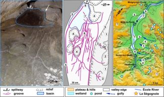 Mapping of the cave floor with École River valley. Credit: Dr Médard Thiry